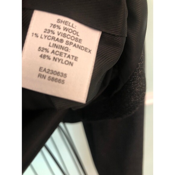 Classiques Entier Black Flecked Women's Blazer Lined size 12 3 Button $298 - Picture 5 of 6